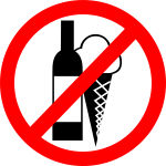 Sign No Drinks, No Ice Cream